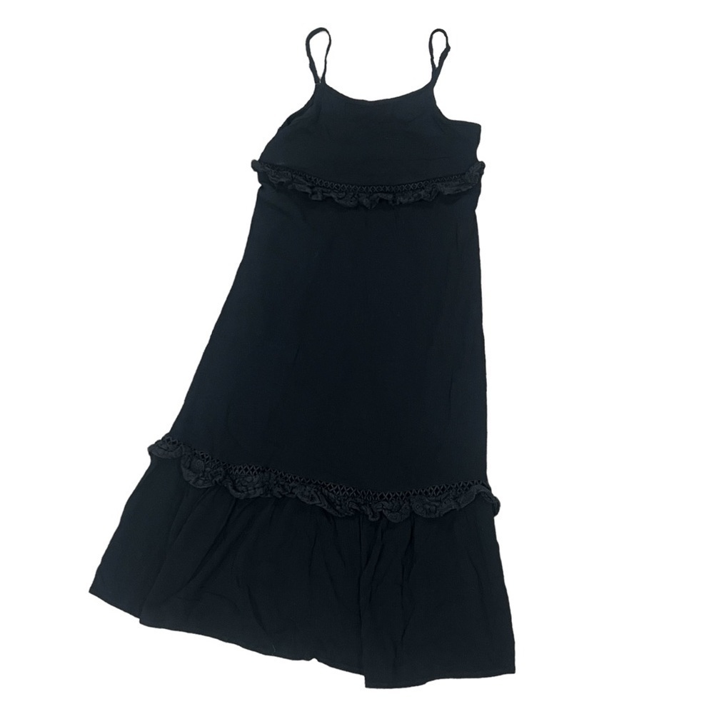 art class Black Sleeveless Ruffle Tiered Dress Size Small Girl's